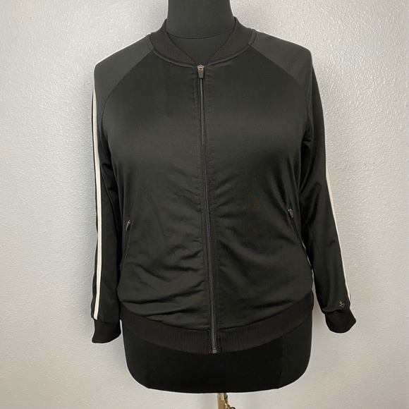 Torrid Women's Black & White Stripe Active Track Jacket Size 1X - Picture 5 of 12